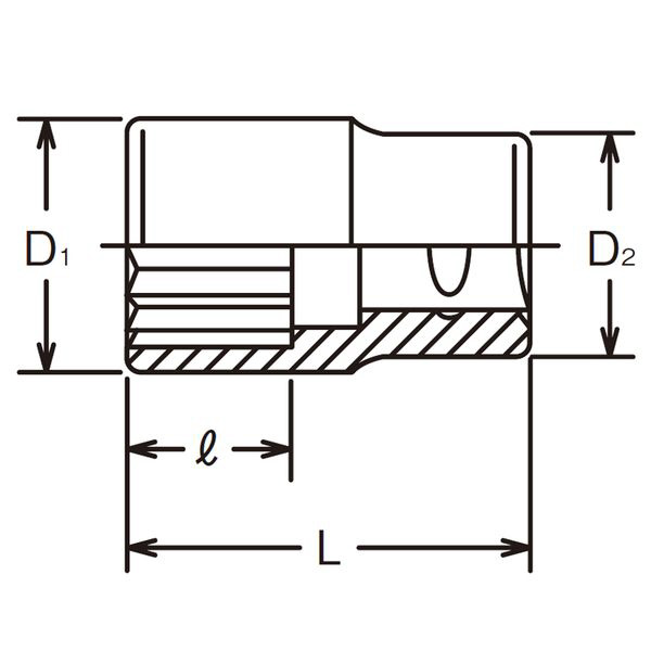 6405M-56 3/4インチ(19mm) 12角ソケット 56mm 6405M-56