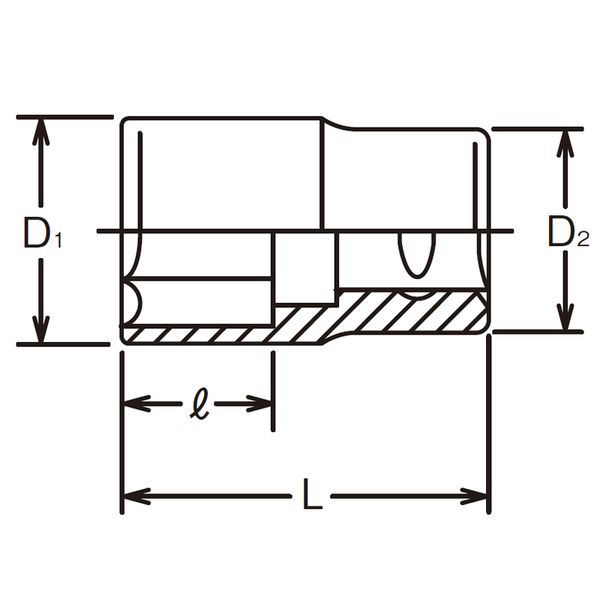 コーケン/Koken 1”（25.4mm） 6角ソケット 8400M-54-