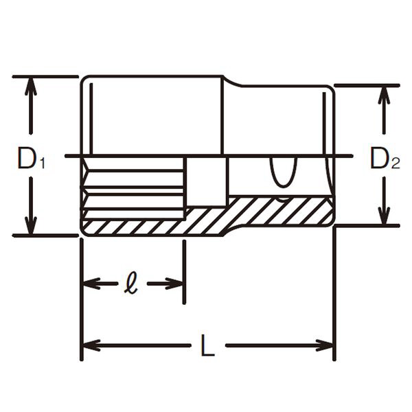 コーケン/Koken 1”（25.4mm） 12角ソケット 8405M-85-