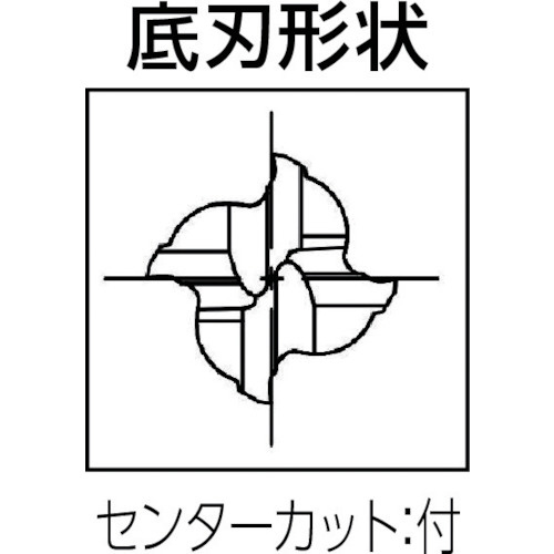 超硬4枚刃スクエアエンドミル（ショート） OES4S0080