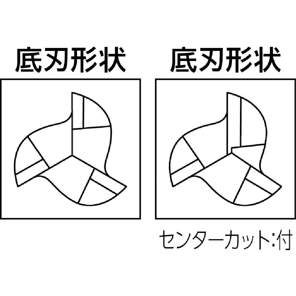 三菱 アルミニウム加工用３枚刃超硬エンドミル（Ｓ） 外径１２．０