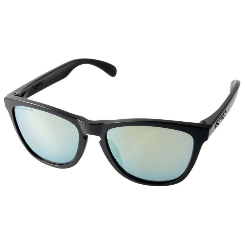 OAKLEY FROGSKINS【アジアフィット】（マットブラック/エメラルドイリジウムポラライズド）OO9245-43［サングラス］