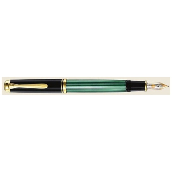 万年筆] スーベレーン 緑縞(ブラック/グリーン) M400 (ペン種：M 中字