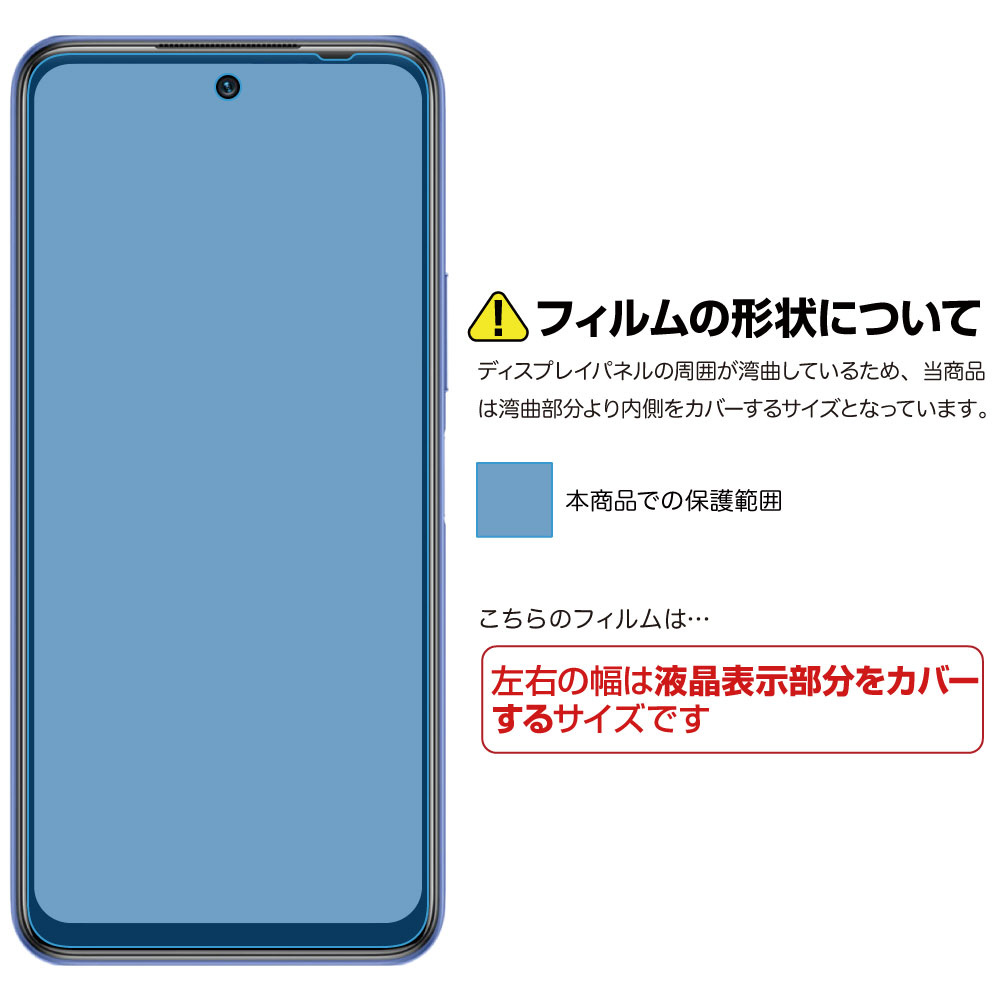 ノングレア画面保護フィルム3 Xiaomi Redmi Note 10T用 NGB-MIRN10T