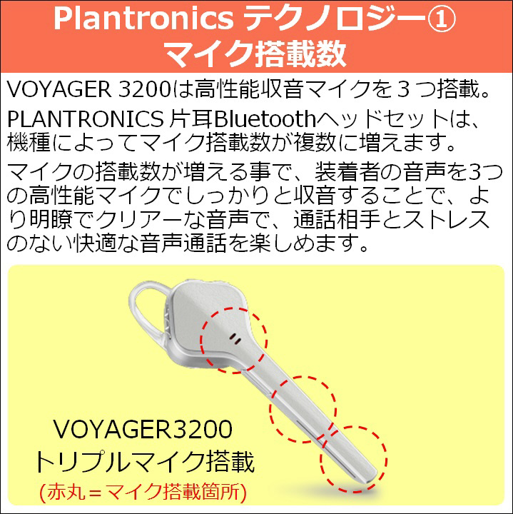 plantronics Voyager3200 イヤホンマイク - その他