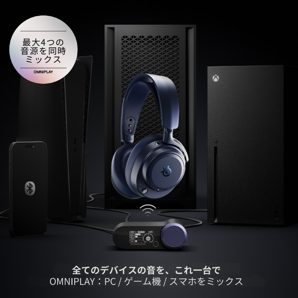 61723 ゲーミングヘッドセット Arctis Nova Pro Omni MidnightBlue