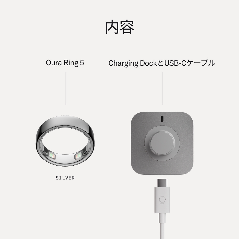 JZ90-61403-08 Oura Ring 5（オーラリング 5） size8 シルバー｜の通販