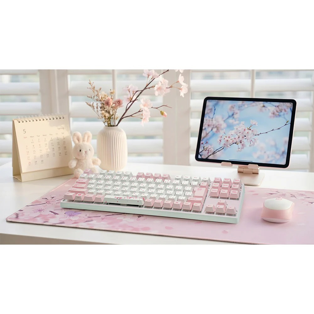 ゲーミングキーボード (ジャスミン軸 V3) Sakura 桜 vm-apc92-skr