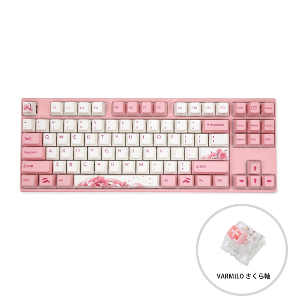 ゲーミングキーボード Sakura R2 ANSI 87(サクラ軸V2・英語配列) ピンク vm-vem87-a027-sakura ［有線  /USB］｜の通販はソフマップ[sofmap]