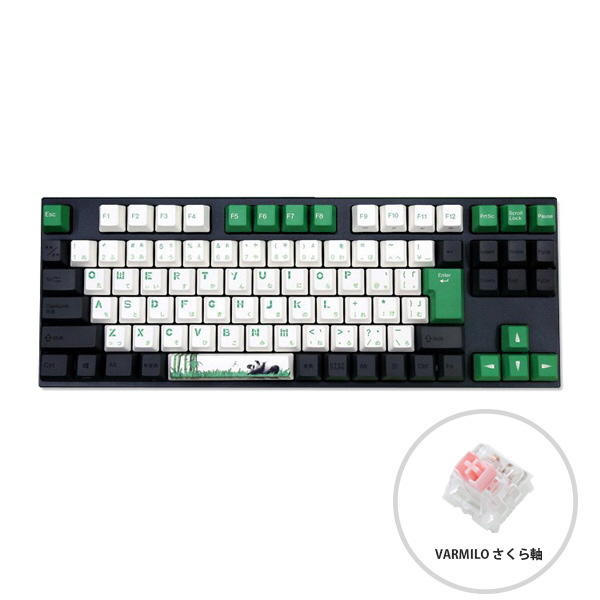ゲーミングキーボード 92 Panda R2 JIS(サクラ軸V2) グリーン vm-vem92