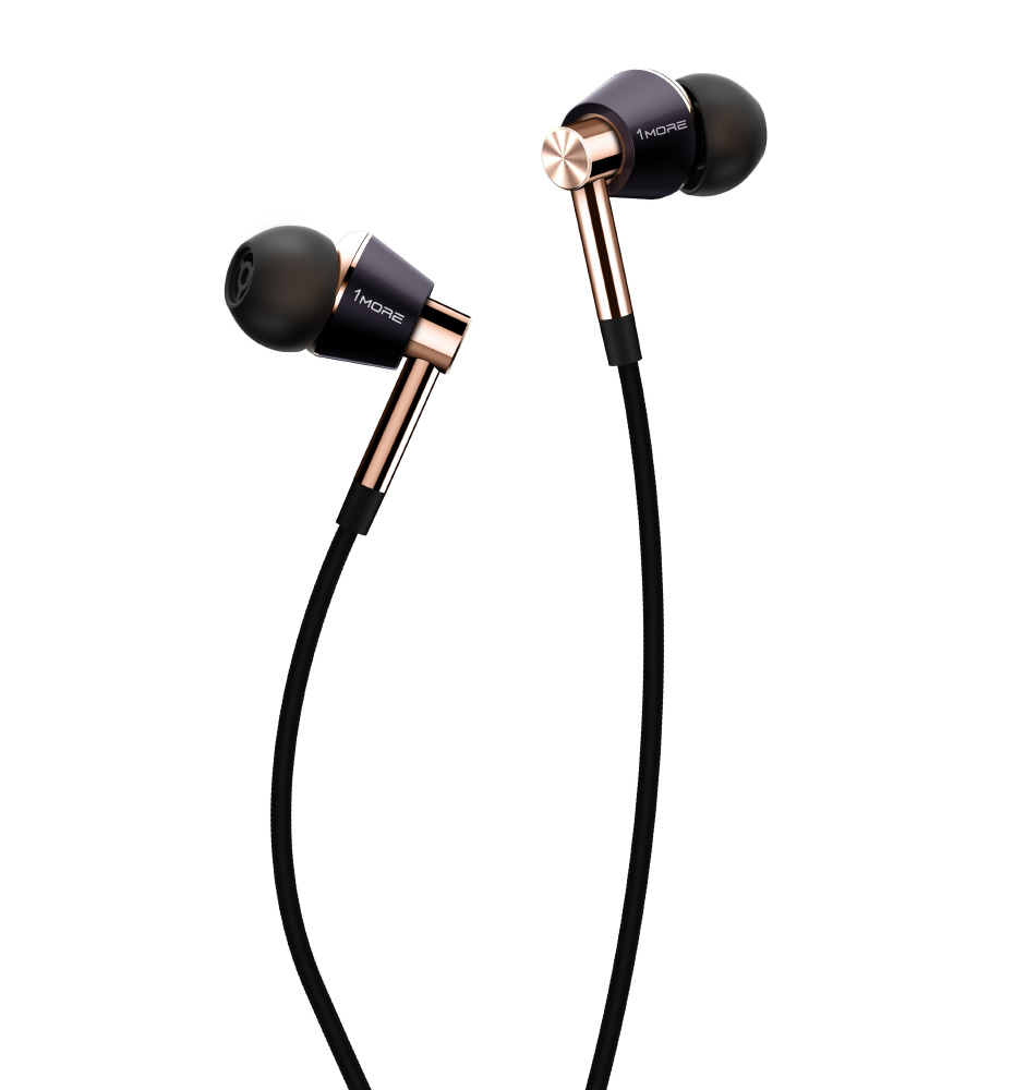 1 MORE Triple-Driver ゴールド イヤホン 有線 3.5mm カナル型