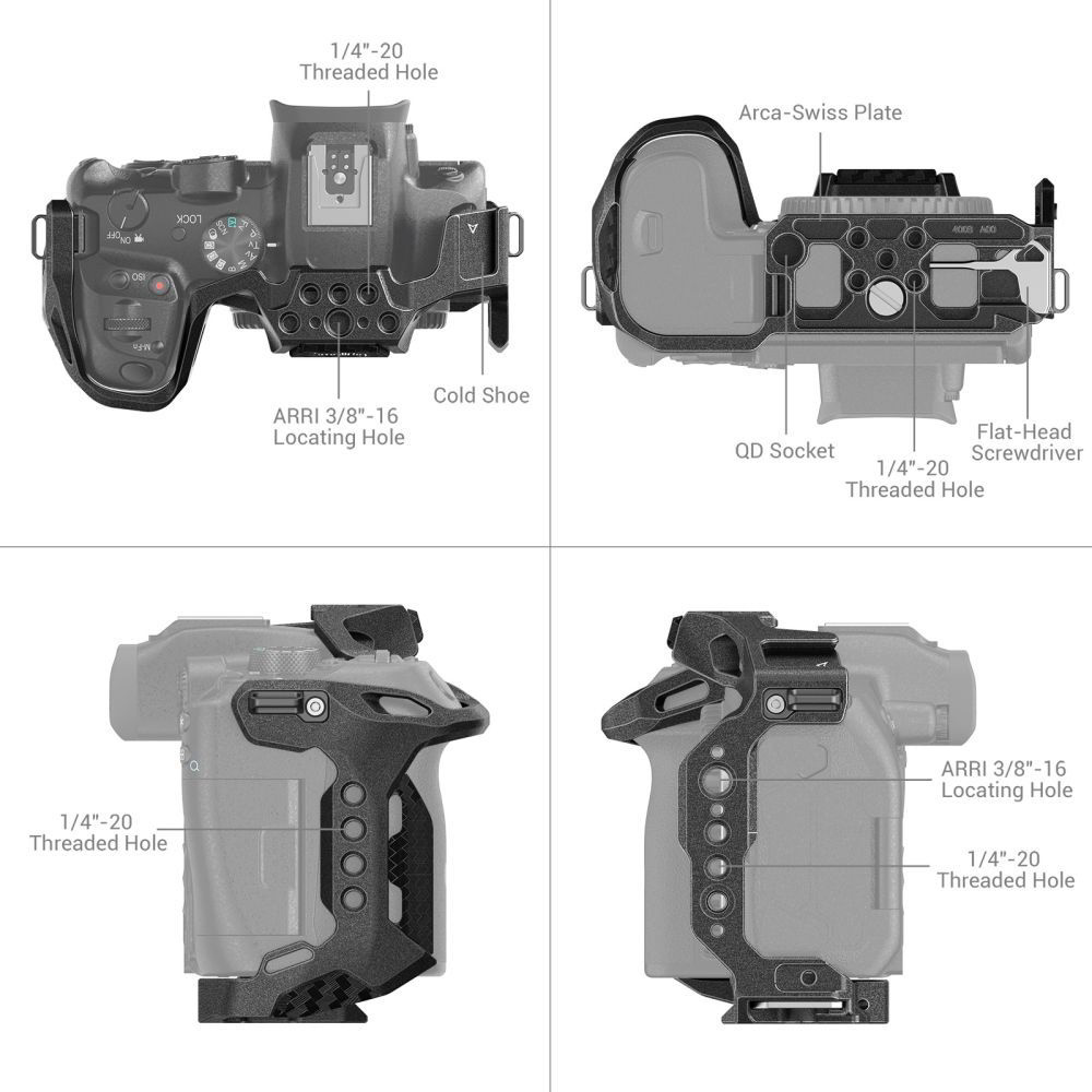 Canon EOS R7 本体 SmallRigケージ付 4003B Canon EOS R7用“Black Mamba” ケージ SmallRig SR4003B｜の通販