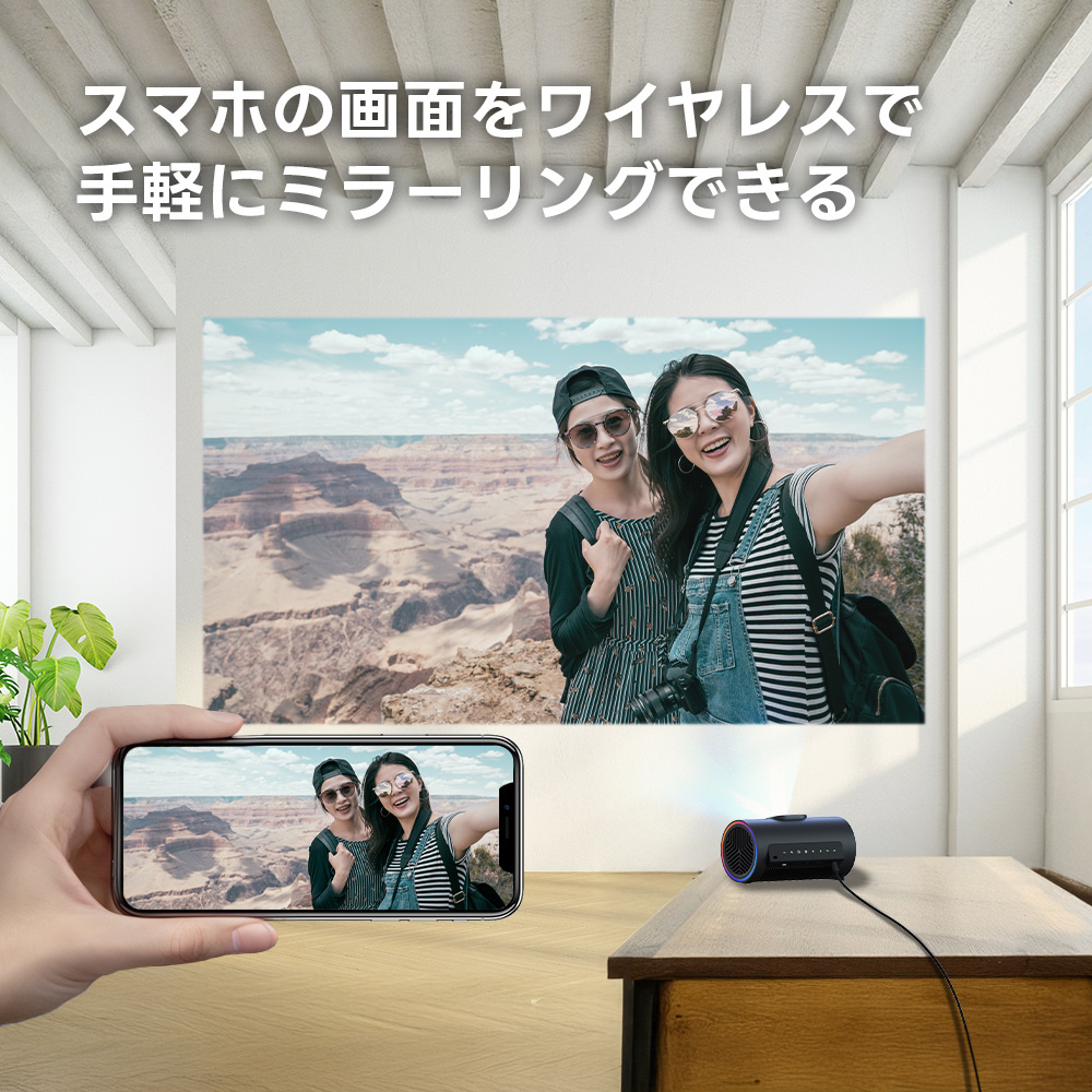 2Way 回転ボトル型コンパクトLEDプロジェクター PicoPlay＋ J61