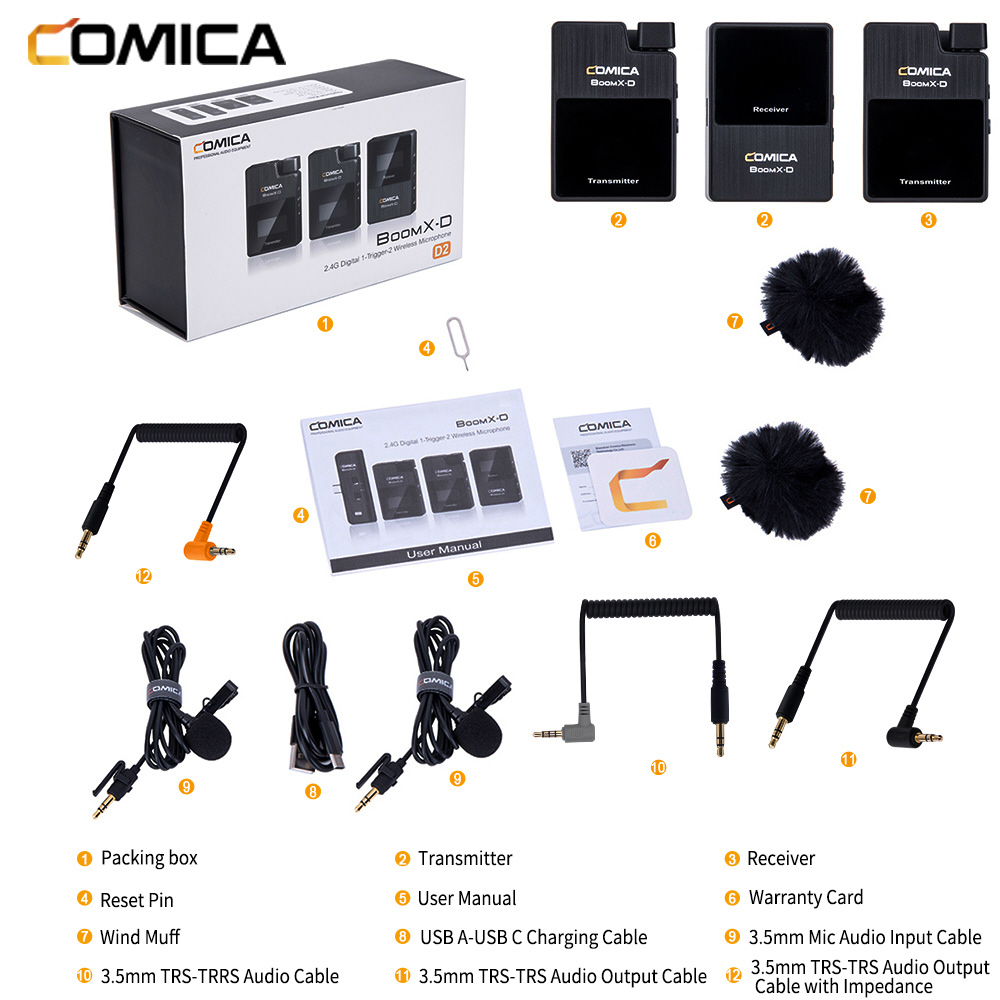 COMICA BoomX-D D2 ワイヤレスマイク COMICA ブラック BoomX-D D2｜の通販はソフマップ[sofmap]