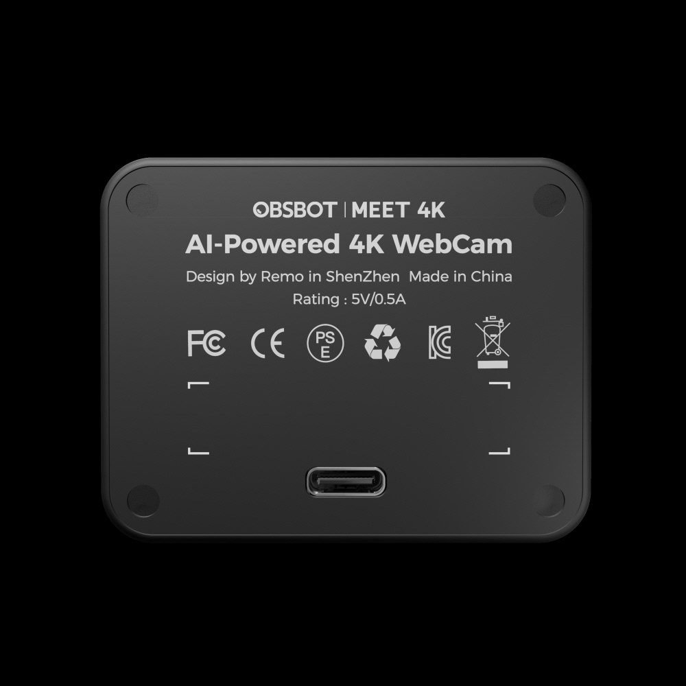 ウェブカメラ マイク内蔵 USB-C＋USB-A接続 Meet 4K(AI搭載)(Mac 