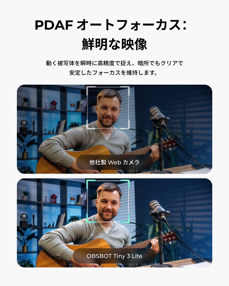ウェブカメラ マイク内蔵 USB-C＋USB-A接続 Tiny 3 Lite(AI搭載4K)(Mac