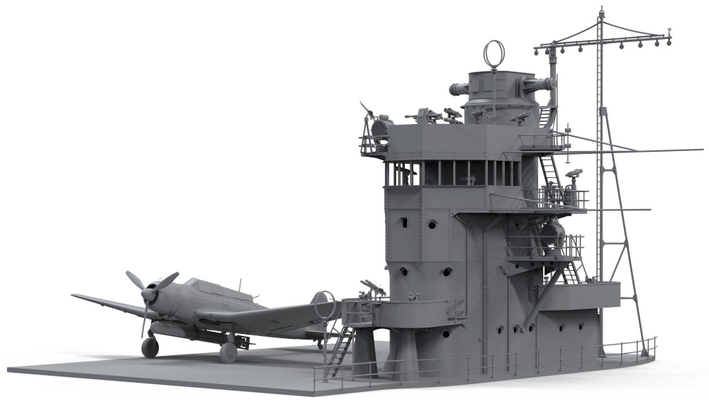 1/35 日本海軍 空母 赤城 艦橋 w/飛行甲板 + 九七式艦上攻撃機｜の通販