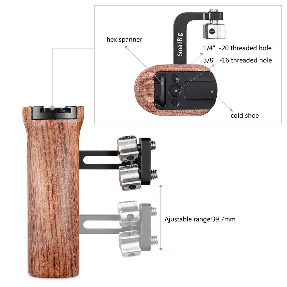 SmallRig 汎用ウッドサイドハンドル2093 SmallRig SR2093｜の通販は