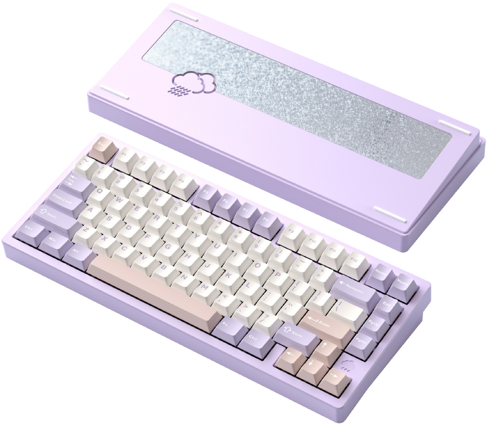 キーボード Rainy 75 Pro系モデル(Cocoa・英語配列) パープル PR75CPUR