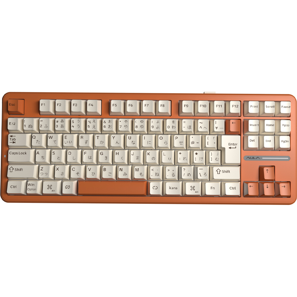 ゲーミングキーボード AULA F87J(Star Vector Switch) White Orange