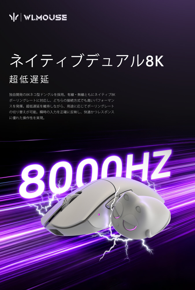 ゲーミングマウス Beast G Mini White WL-BGMINI-WHITE ［光学式 /有線