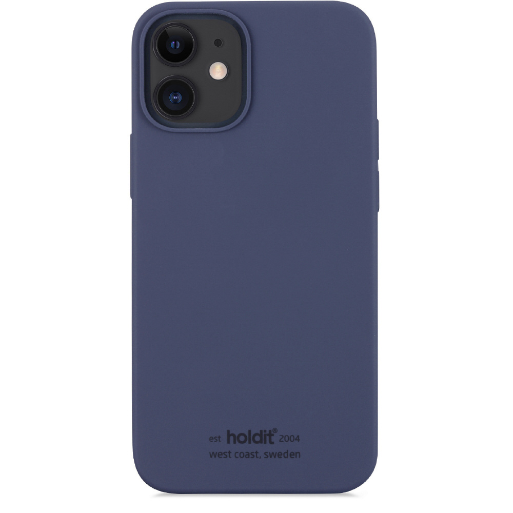 iPhone12mini用 ソフトタッチシリコーンケース ネイビー Navy