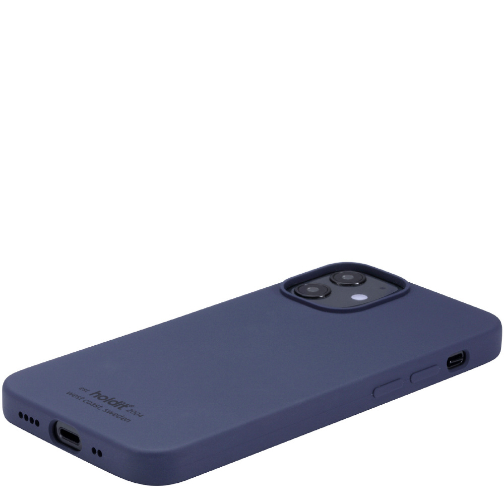 iPhone12mini用 ソフトタッチシリコーンケース ネイビー Navy｜の通販