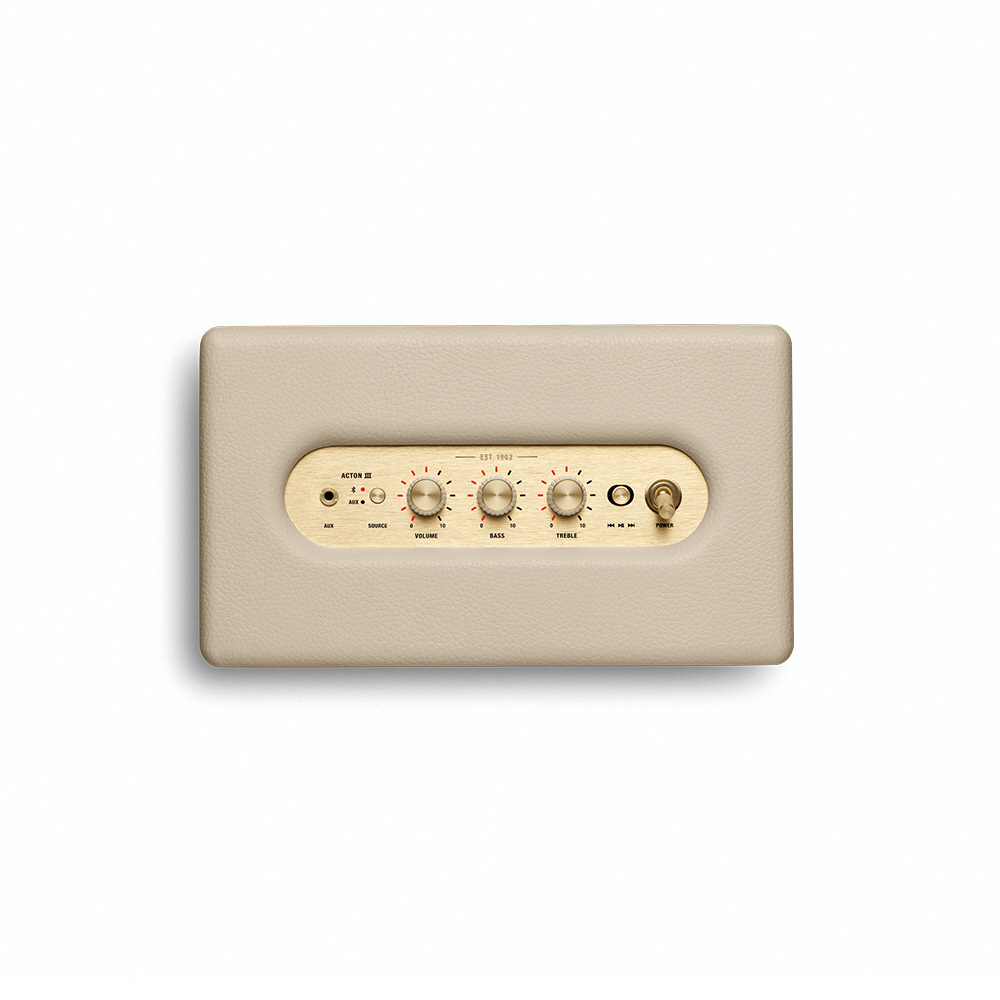 スピーカー・ウーファー Marshall Acton III Bluetooth Cream Acton III Cream - Bluetooth home speaker | Marshall.com