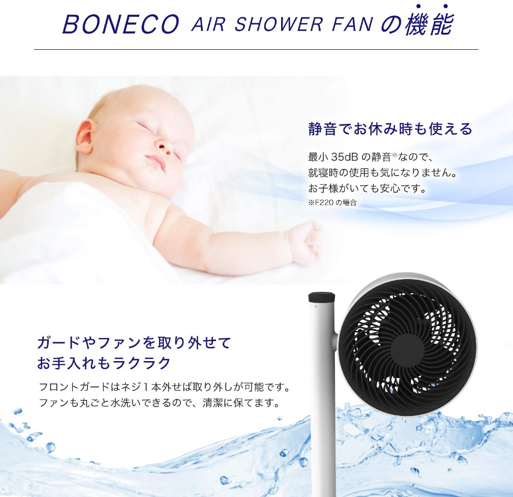 展示品〕 BONECO AIR SHOWER FAN ホワイト F220｜の通販はソフマップ[sofmap]