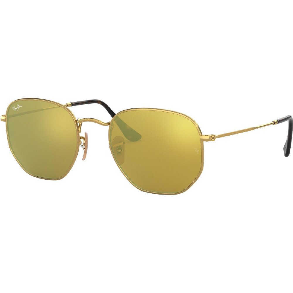 Ray-Ban ゴールドラウンドミラーサングラス