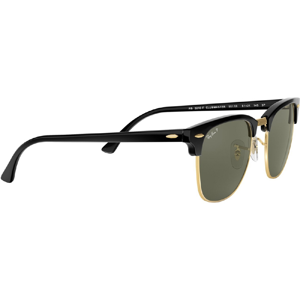 レイバン　サングラス　クラブマスター　RB3016F ポラライズドグリーン CLUBMASTER RB3016F 901/58 55mm ブラック/ポラライズドグリーン