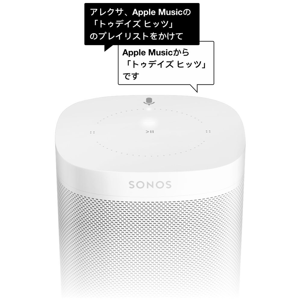 WiFiスピーカー Sonos One ブラック ONEG2JP1BLK ［Wi-Fi対応］｜の