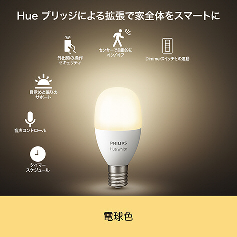 Philips Hue ホワイトシングルランプ E17 Bluetooth +Zigbee 