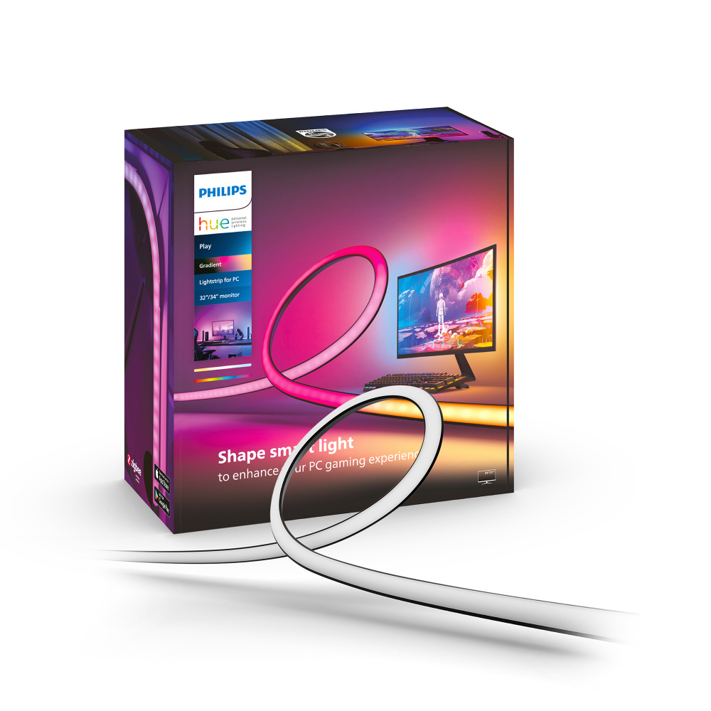 Philips Hue Play グラデーションライトリボン PC 32-34インチ専用