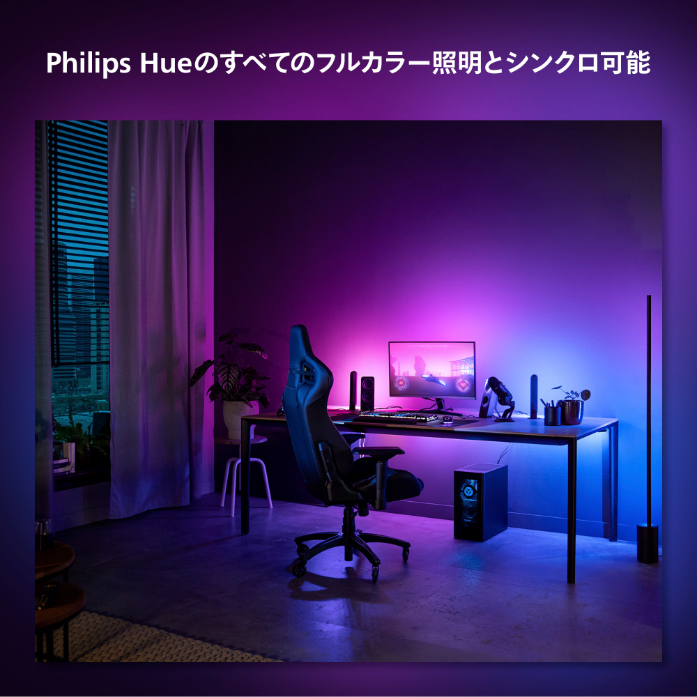 Philips Hue Play グラデーションライトリボン PC 32-34インチ専用
