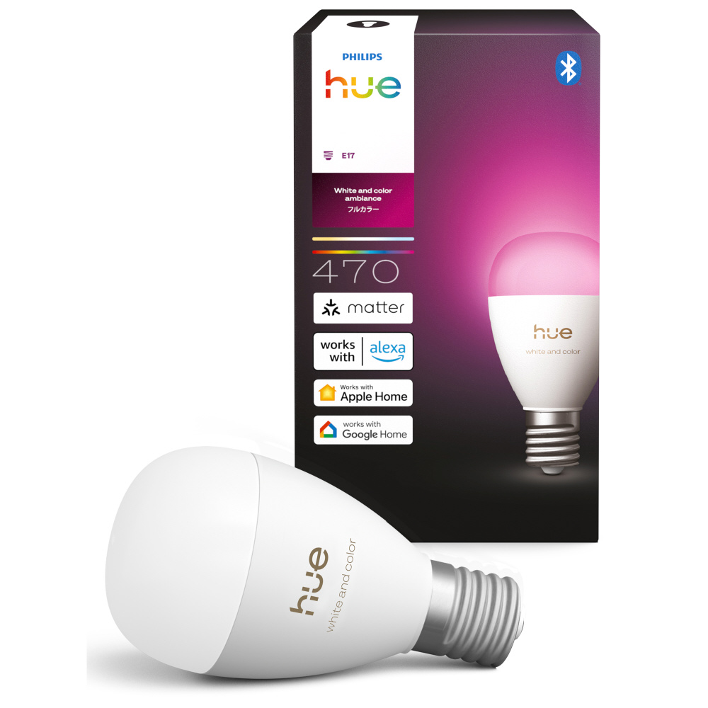 フルカラー LED電球 Philips Hue PH17WC1-SU ［E17 /一般電球形 /40W