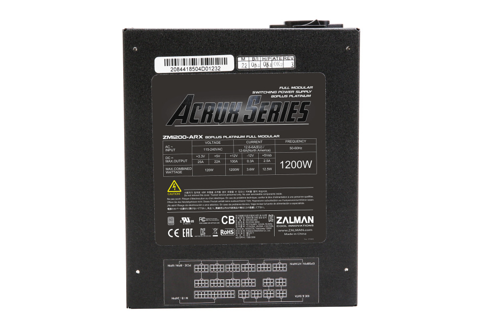 ZALMAN ACRUX 1200W PC電源ユニット 80PLUS Platinum ZM1200-ARX PS1134