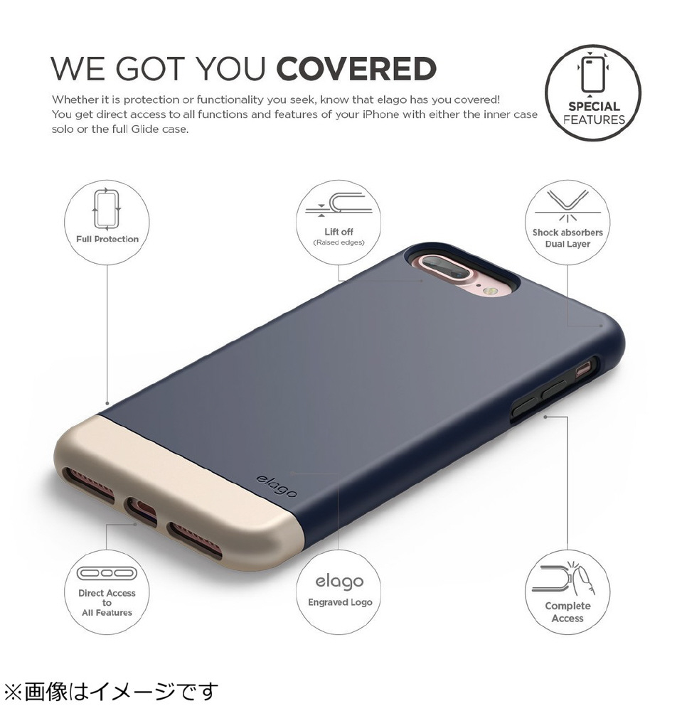 iPhone 7 Plus用 GLIDE Case ジーンインディゴ/シャンパンゴールド ES7GLJINGDRT｜の通販はソフマップ[sofmap]