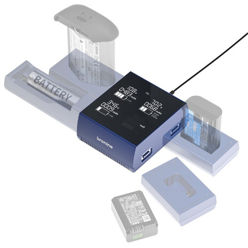 Bronine 4ポートチャージャー +アダプターセット バッテリーチャージャーシステム VOLKIT Bronine（ブロナイン） 4