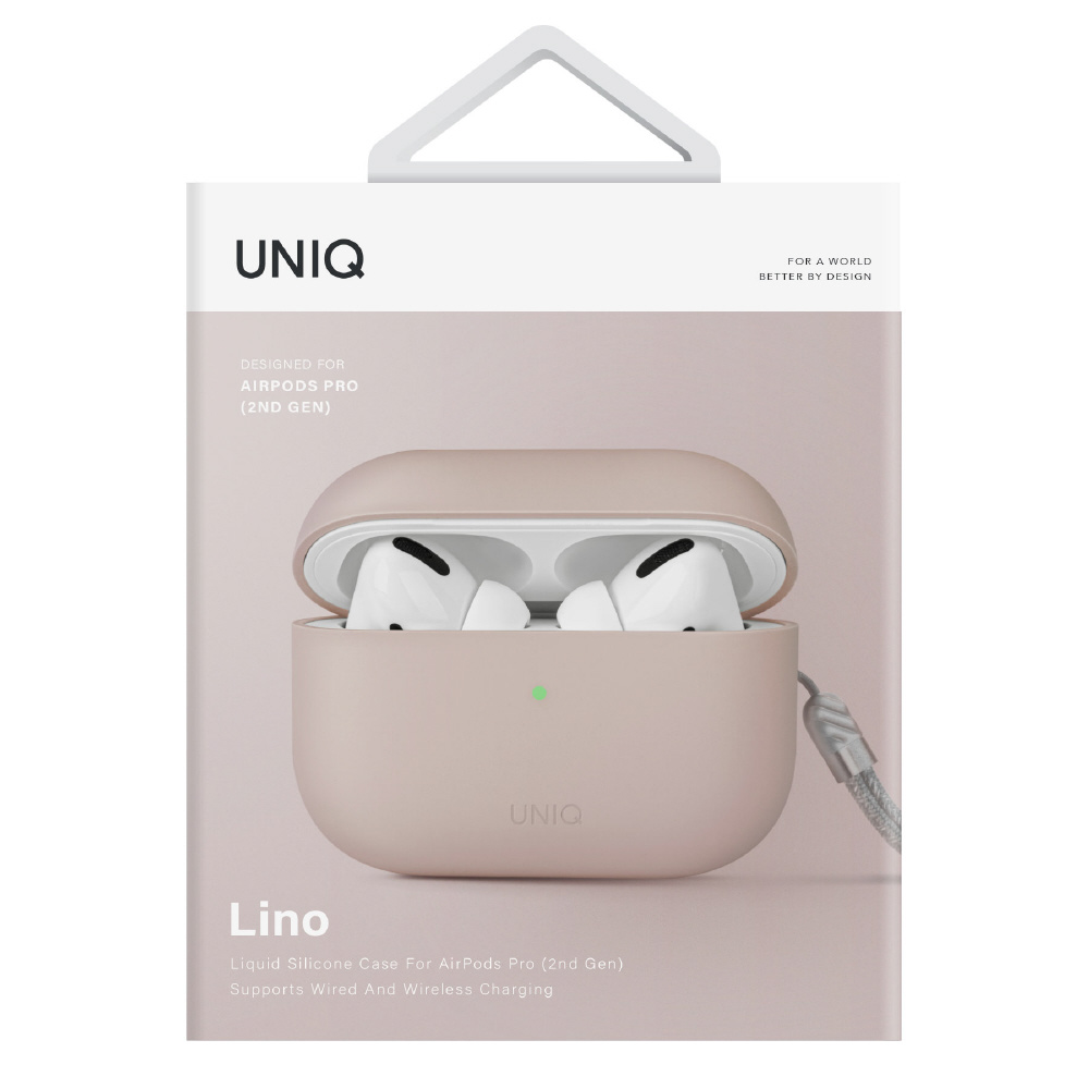 LINO AirPods Pro(第2世代) HYBRID LIQUID シリコンケース UNIQ ピンク